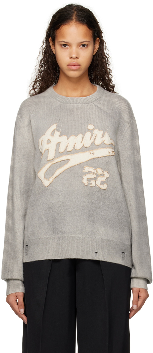 AMIRI Gray Spray Sweater Amiri