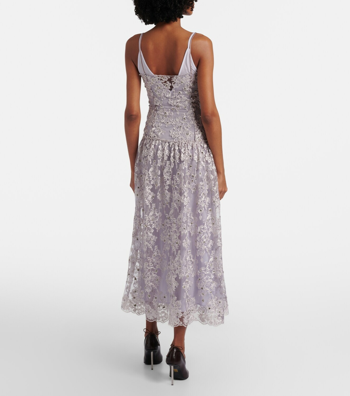 Jacques Wei Embellished lace cocktail dress