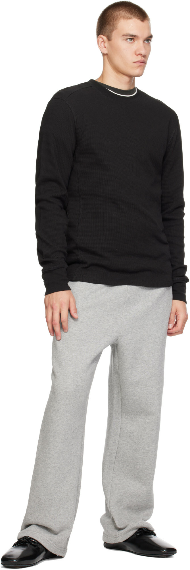 Entire Studios Black Thermal Long Sleeve T-shirt