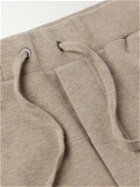 Ralph Lauren Purple label - Lux Slim-Fit Logo-Embroidered Cotton-Blend Jersey Sweetpants - Neutrals