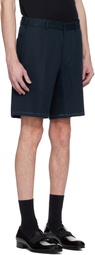 Brioni Navy Cotton Gabardine Shorts