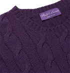 Ralph Lauren Purple Label - Cable-Knit Cashmere Sweater - Men - Purple