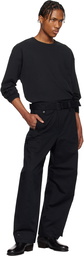 LEMAIRE Black Boxy Long Sleeve T-shirt