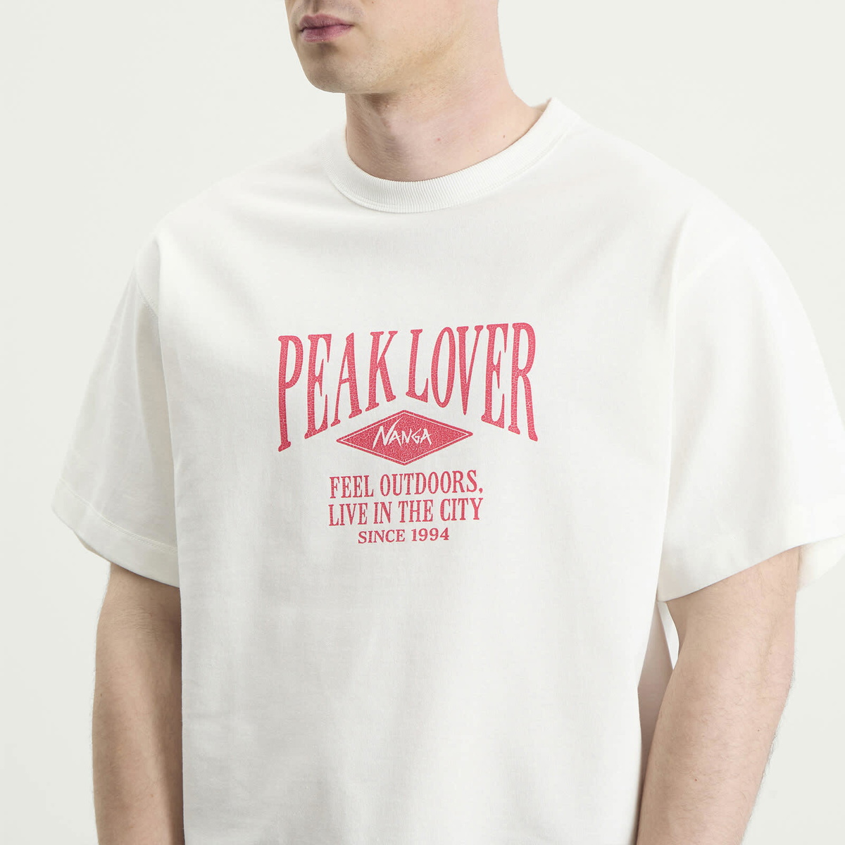 NANGA Men's Eco Hybrid Peak Lover T-Shirt in White