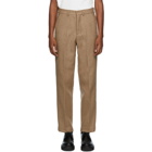 AMI Alexandre Mattiussi Beige Straight-Fit Trousers