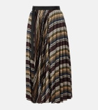 Sacai Striped midi skirt