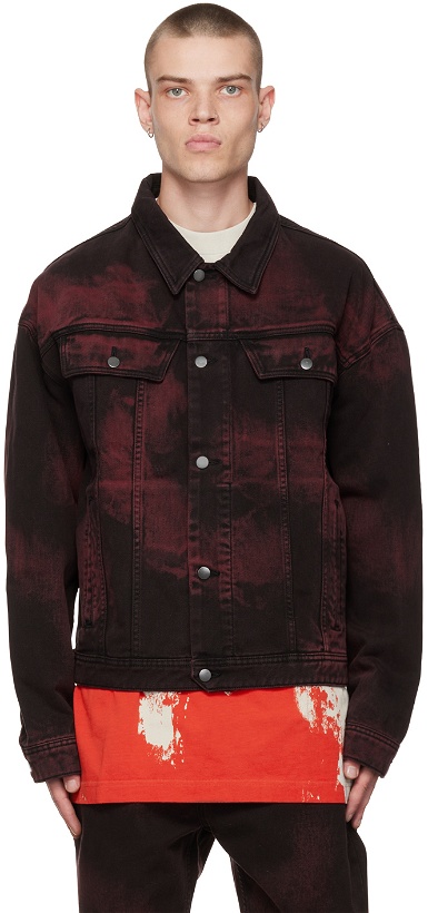 Photo: A-COLD-WALL* Black & Red Button Up Denim Jacket