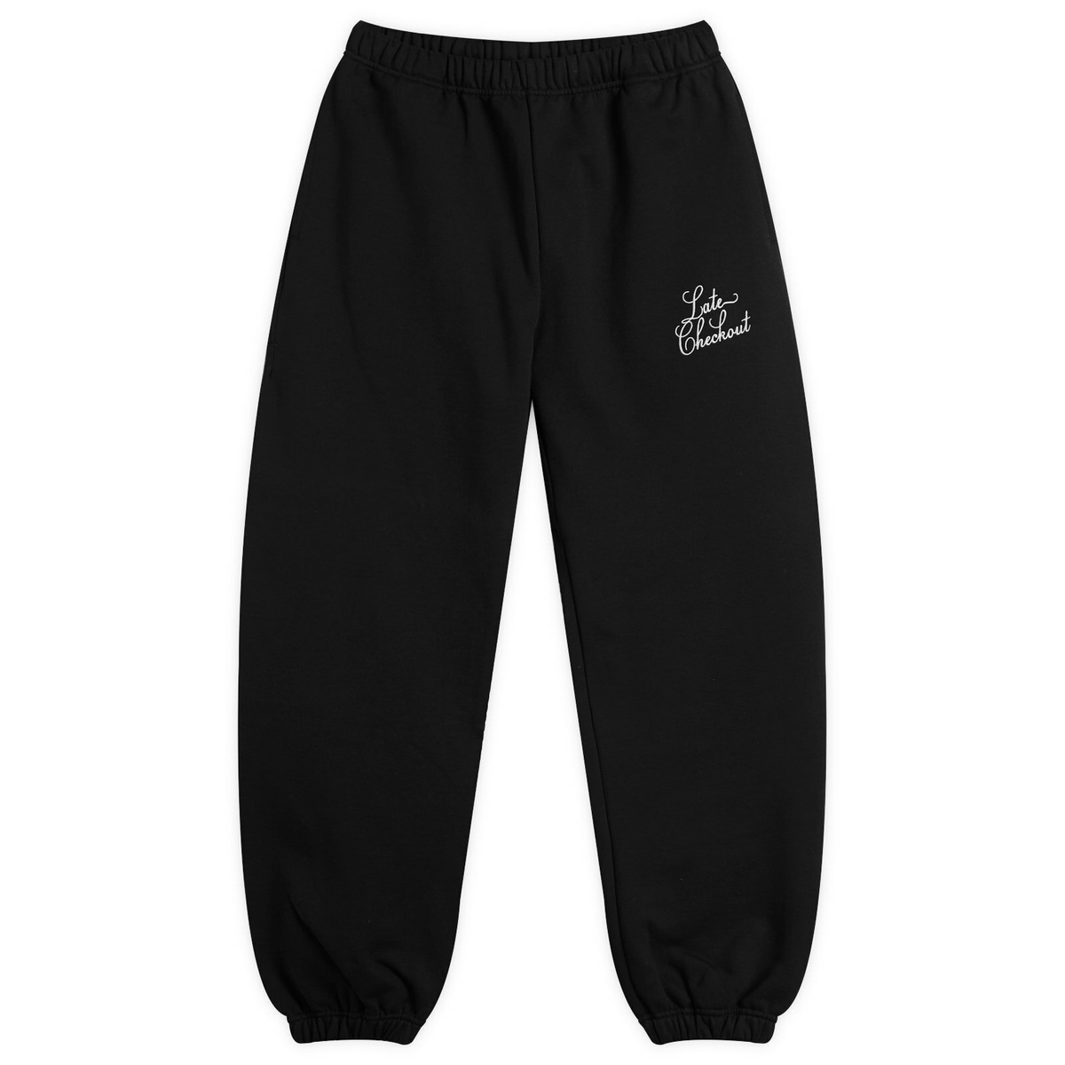 Late Checkout Men's Script Joggers in Black/White