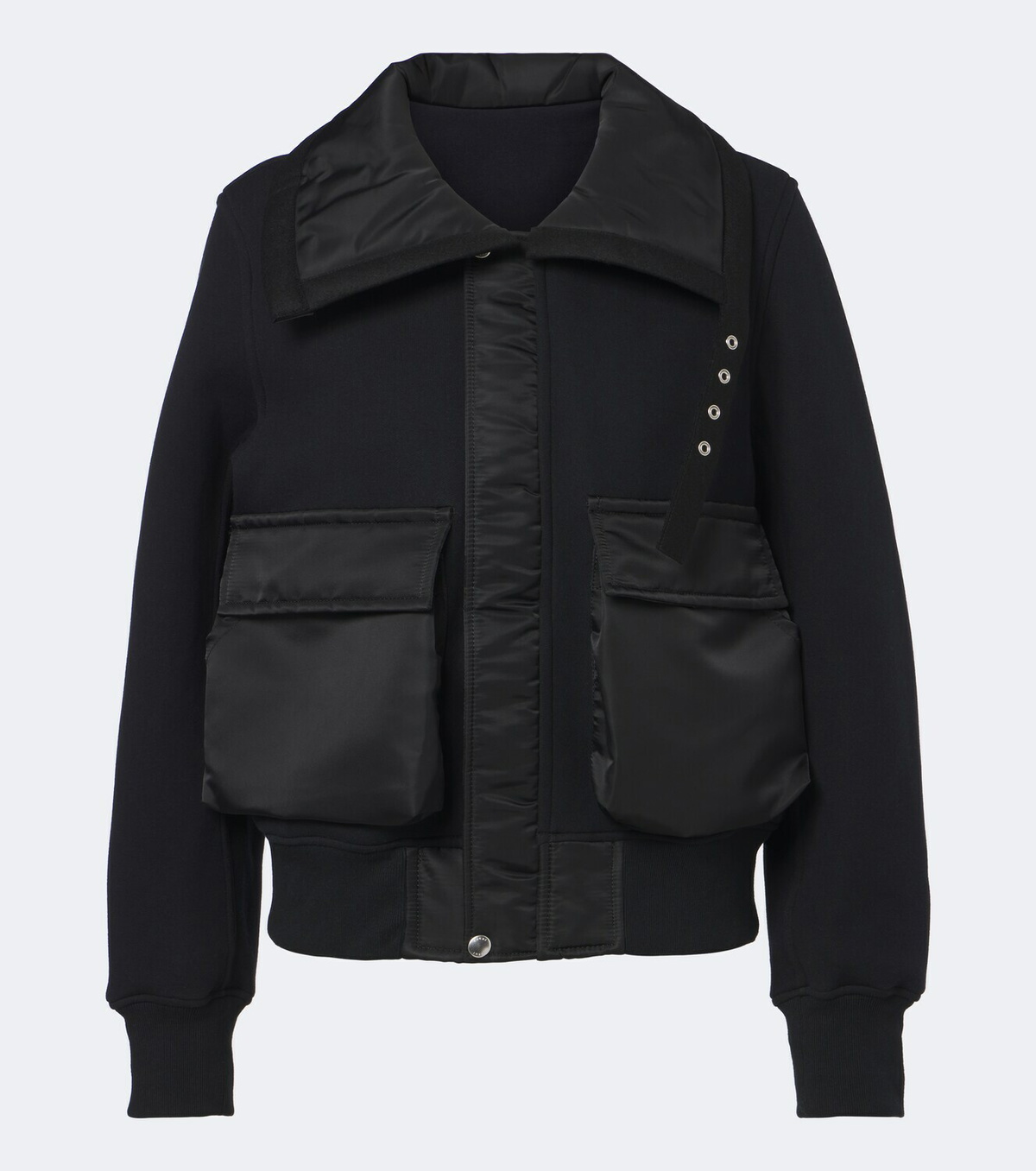 Sacai Paneled cotton-blend blouson jacket