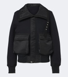 Sacai Paneled cotton-blend blouson jacket