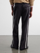 NAHMIAS - Repaired Wide-Leg Cotton-Jersey Drawstring Sweatpants - Black