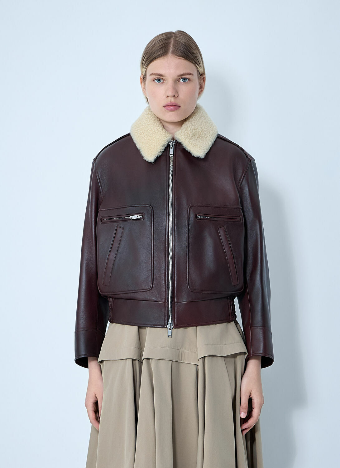 Bottega Veneta Leather Blouson Jacket