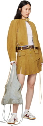 EYTYS Tan Allegra Leather Miniskirt