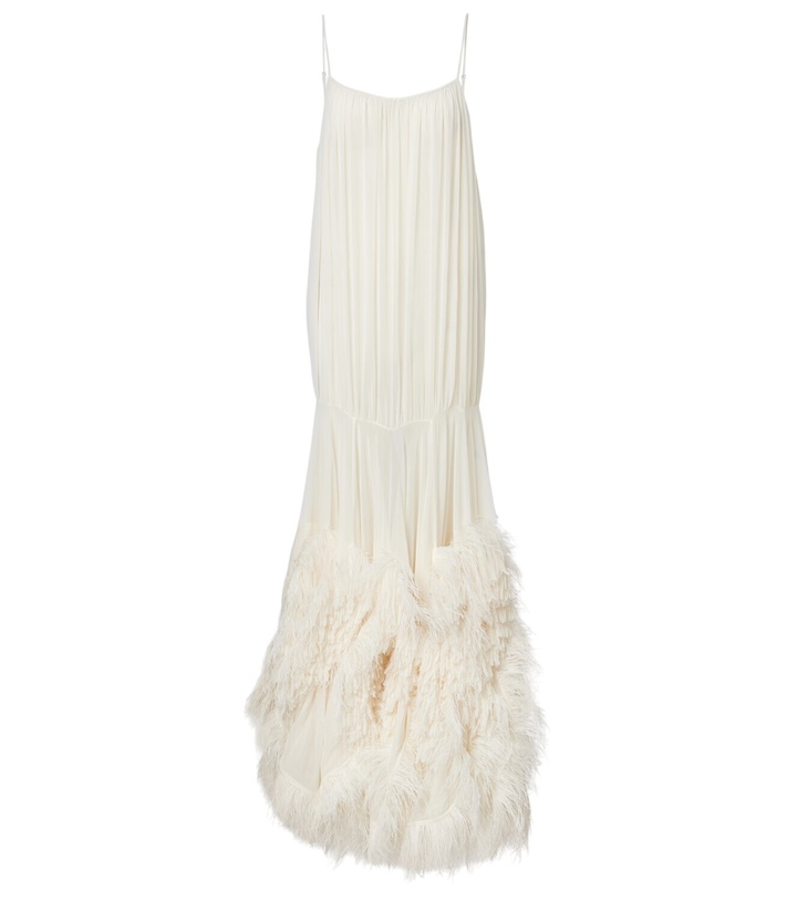 Photo: Xu Zhi Feather-trimmed gathered gown