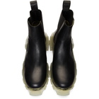 Rick Owens Black and Transparent Tractor Beetle Boots