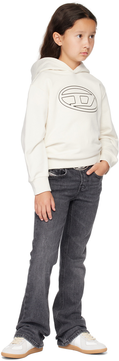 Diesel Kids White Oval D Hoodie