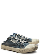 Balenciaga Paris Distressed Denim Mule Sneakers