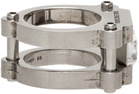 Balenciaga Silver & White Gear Ring