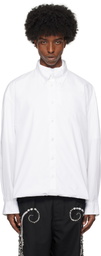 BLUEMARBLE White Double-Layered Foldover Long Sleeve Shirt