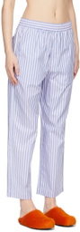 Thames MMXX Blue & White Cotton Stripe PJ Shirt