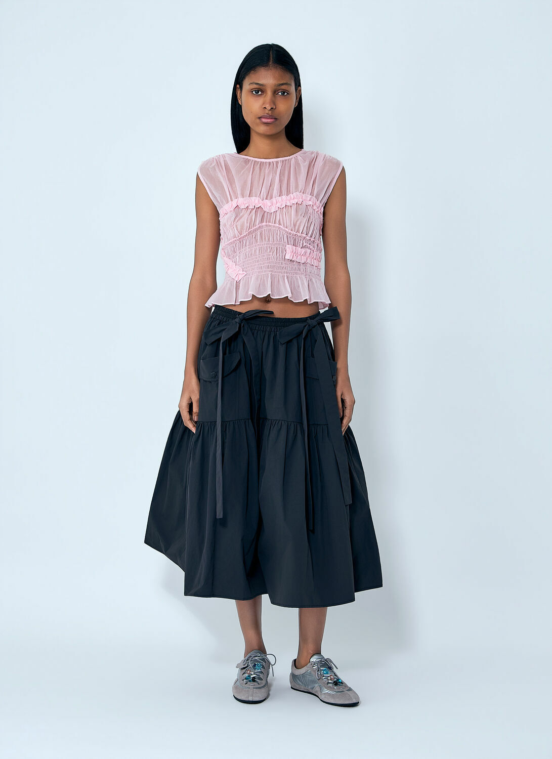 Cecilie Bahnsen Sheer Ruffle Blouse