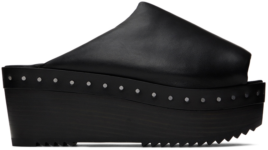 Rick Owens Black Studded Platform Sandals Rick Owens