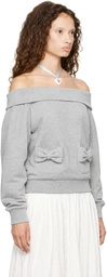 Sandy Liang Gray Neston Sweatshirt