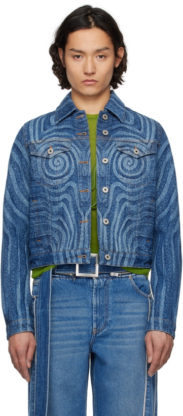Photo: Jean Paul Gaultier Blue Spiral Denim Jacket