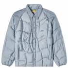 Dime Men's Wave Puffer Jacket in Silver Grey