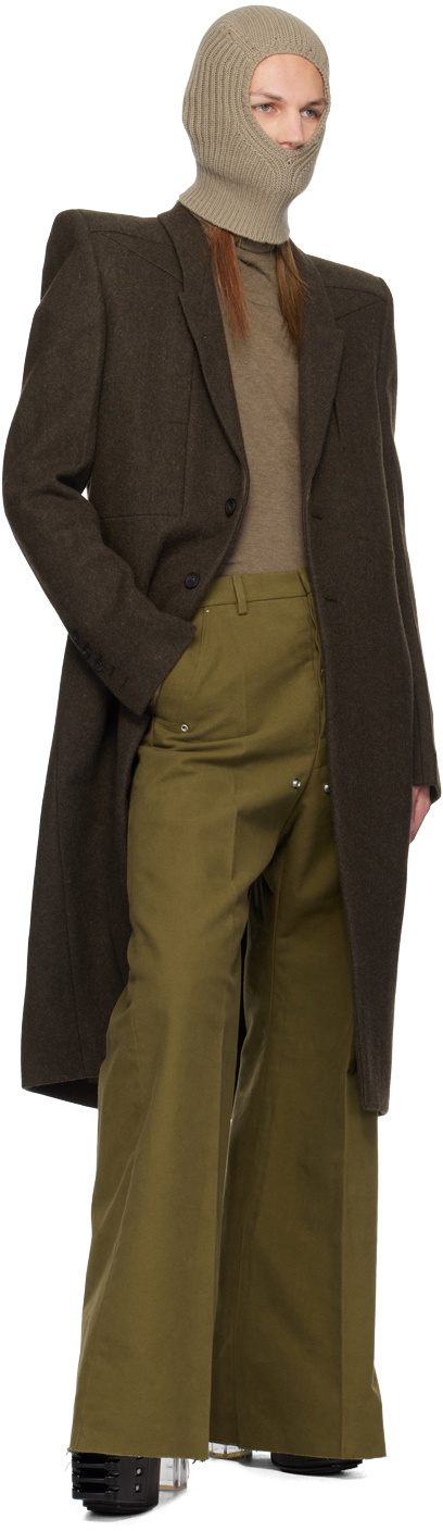 Rick Owens Brown Porterville Fogpocket Neue Coat Rick Owens