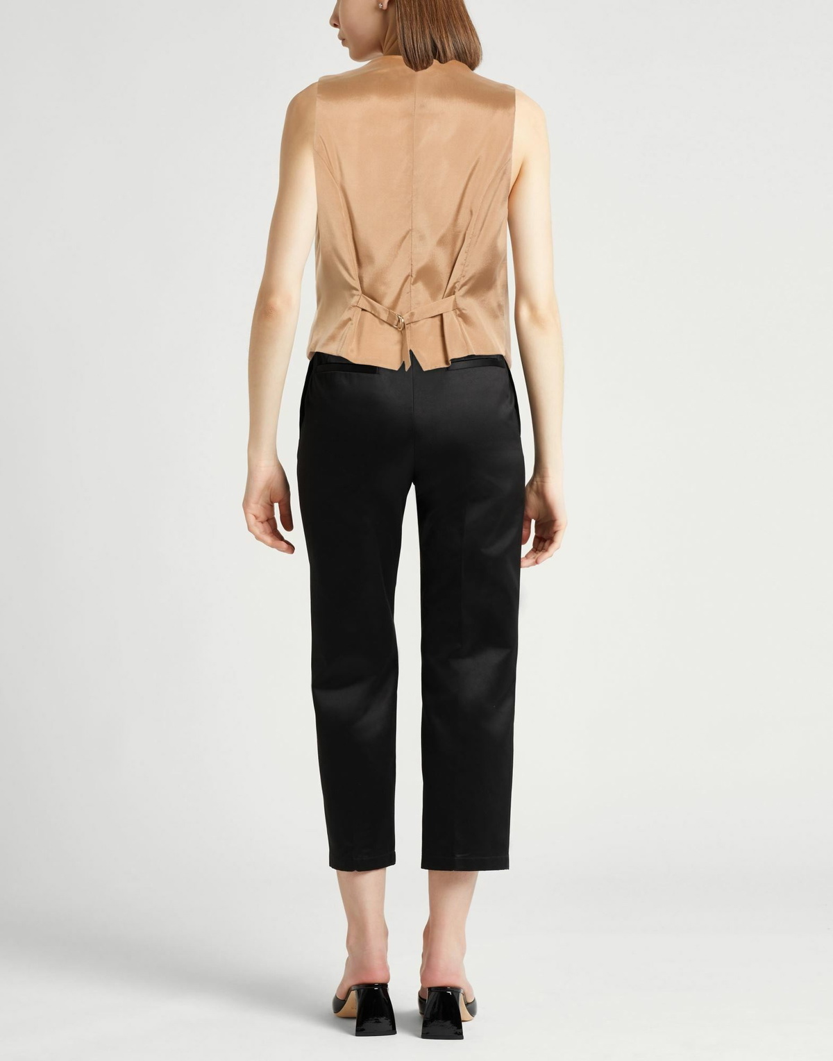 Semicouture Womens Tailored Vest Camel