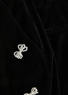 Sister Jane Invitation Embellished Velvet Trousers Black