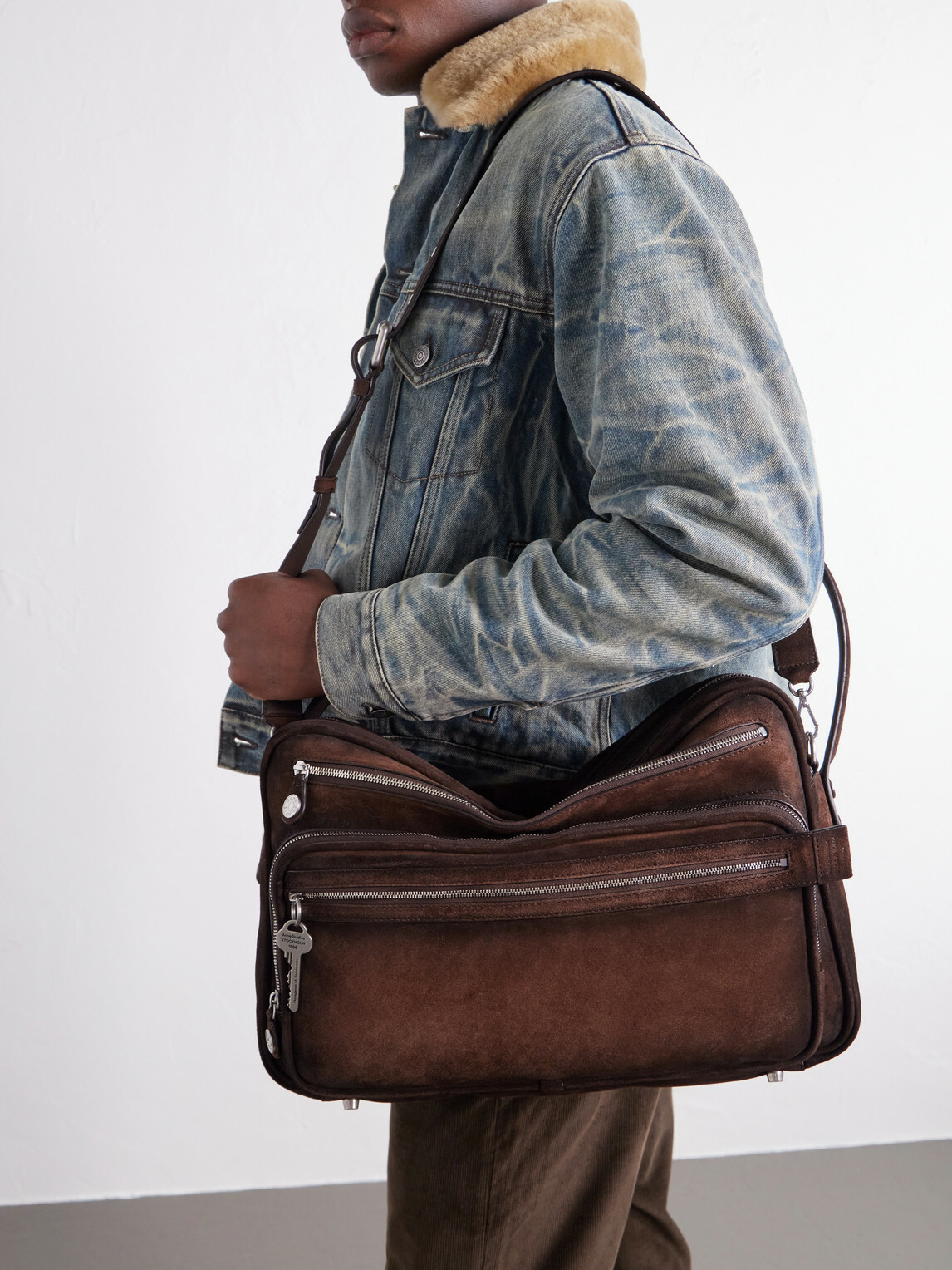 Acne Studios - Camero Camera Waxed-Suede Messenger Bag - Brown