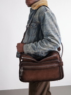 Acne Studios - Camero Camera Waxed-Suede Messenger Bag - Brown