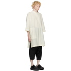 132 5. ISSEY MIYAKE Off-White Cotton Poplin Shirt