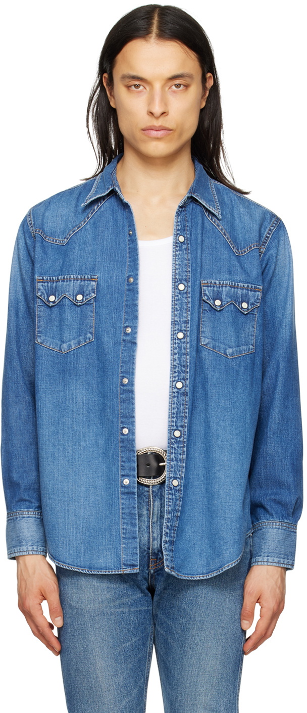 The Letters Indigo Western Denim Shirt