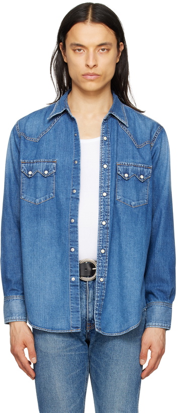 Photo: The Letters Indigo Western Denim Shirt
