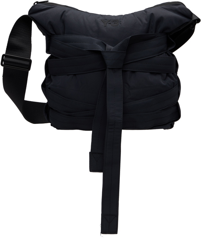 Photo: Y-3 Black 'Y-3' Cinch Shoulder Bag