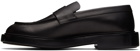 Giorgio Armani Black Leather Loafers