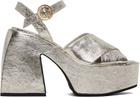 Nodaleto Silver Joni Heeled Sandals