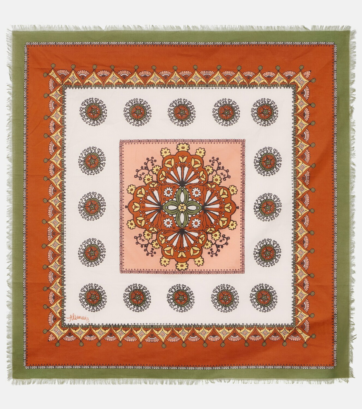 Alémais Contina Midi fringed cotton scarf