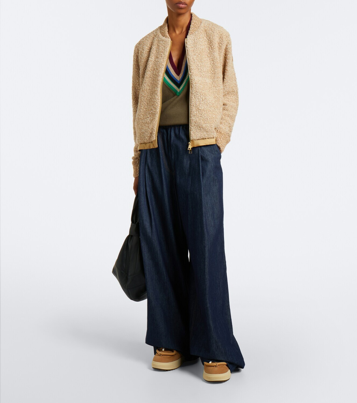 Moncler Padded bouclé cardigan
