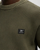 Patta Honeycomb Knitted Sweater Green - Mens - Pullovers