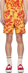 ERL Yellow Graphic Shorts