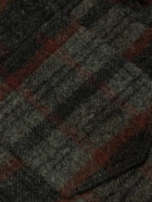 Oliver Spencer - Norton Checked Brushed Cotton-Flannel Blouson Jacket - Gray