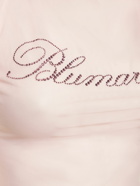 BLUMARINE - Hotfix Logo Second Skin Mesh T-shirt