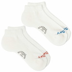 Rostersox Have A Nice Day Ankle Socks - 2 Pack in White