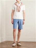 De Petrillo - Straight-Leg Cotton-Chambray Drawstring Shorts - Blue
