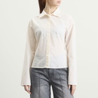 mfpen Women's Software Shirt in Off White Micro Check