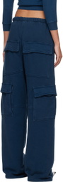 GREG ROSS Navy Cargo Lounge Pants
